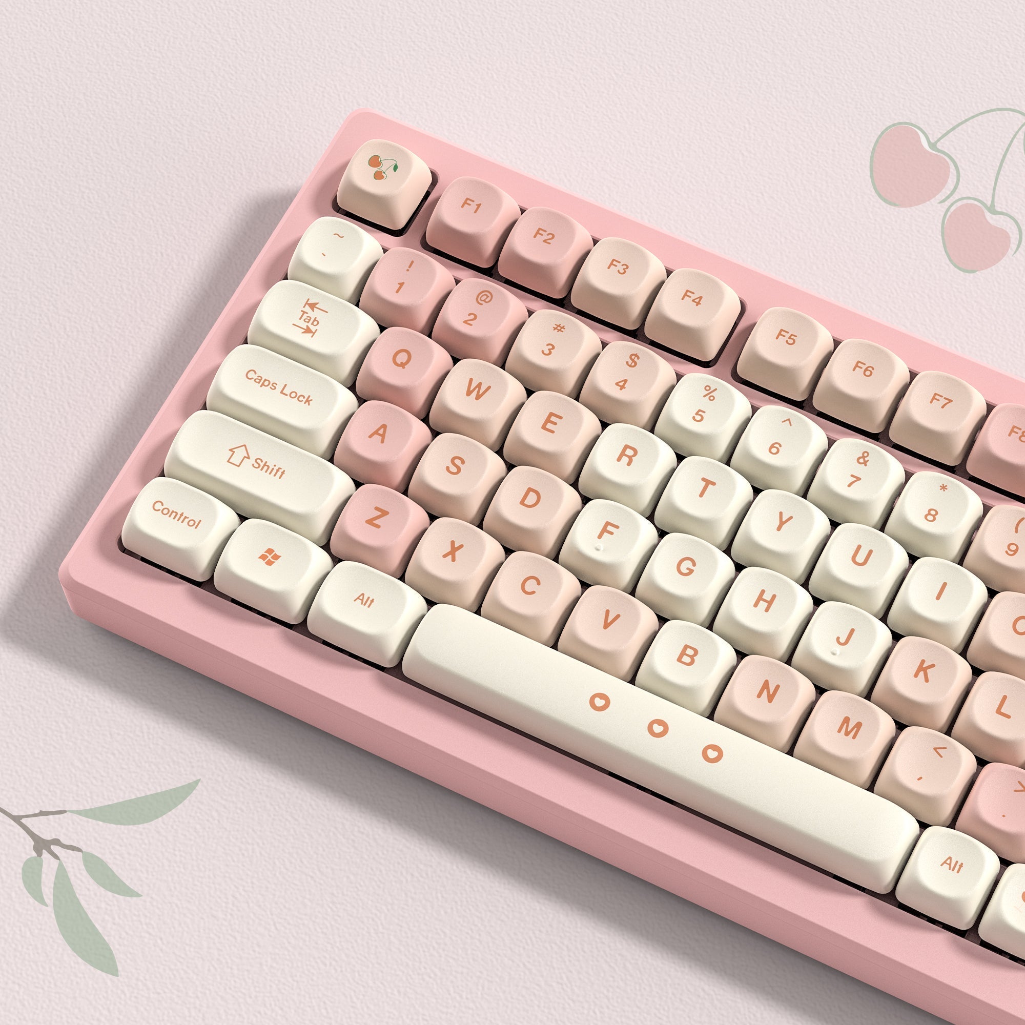 Womier Cherry Pudding 143 - Key MOA Profile Dye - Sub PBT Keycap Set - Womier Keyboard