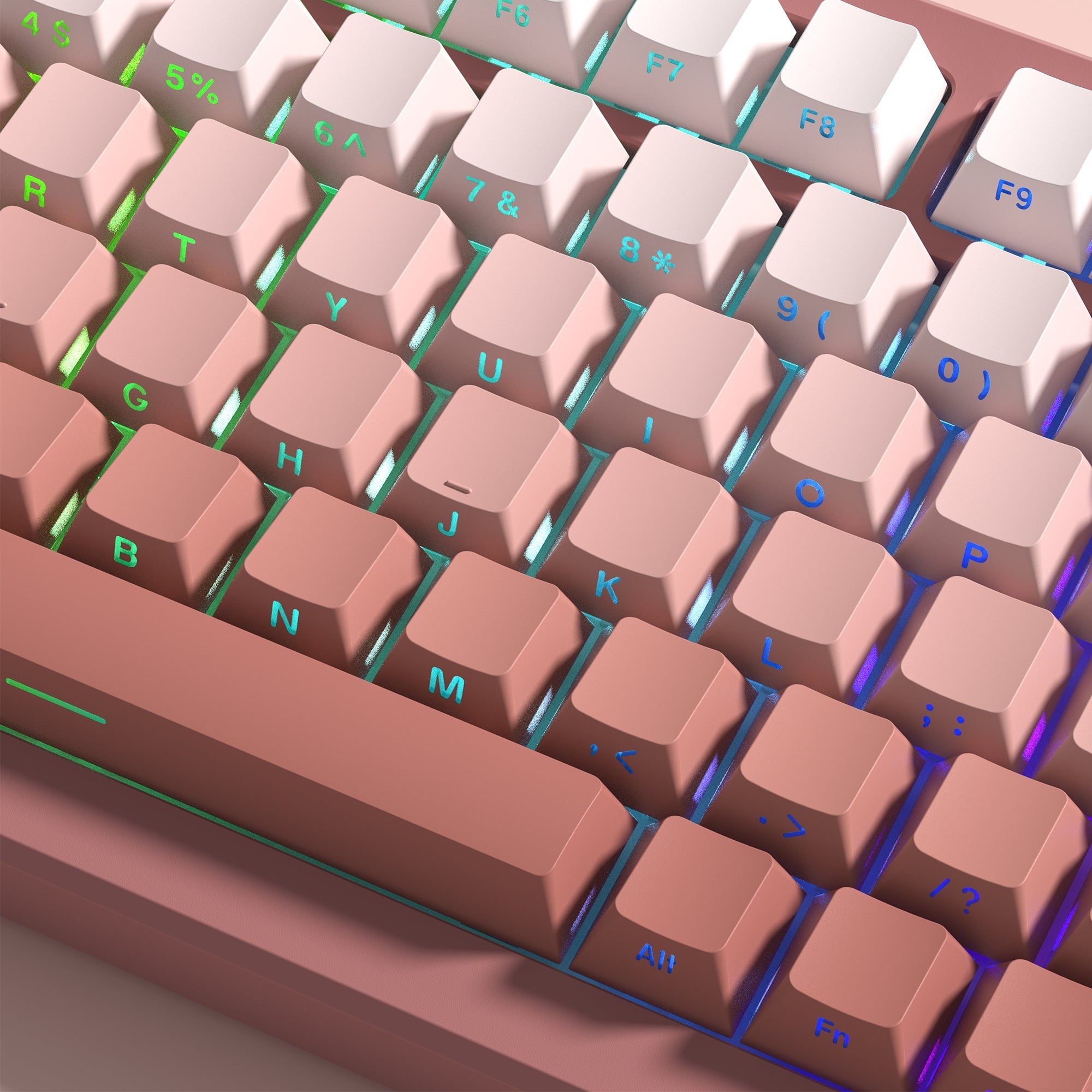Womier Gradient Series 136 - Key Shine - Through Cherry Profile Double - Shot PBT Keycap - Womier Keyboard