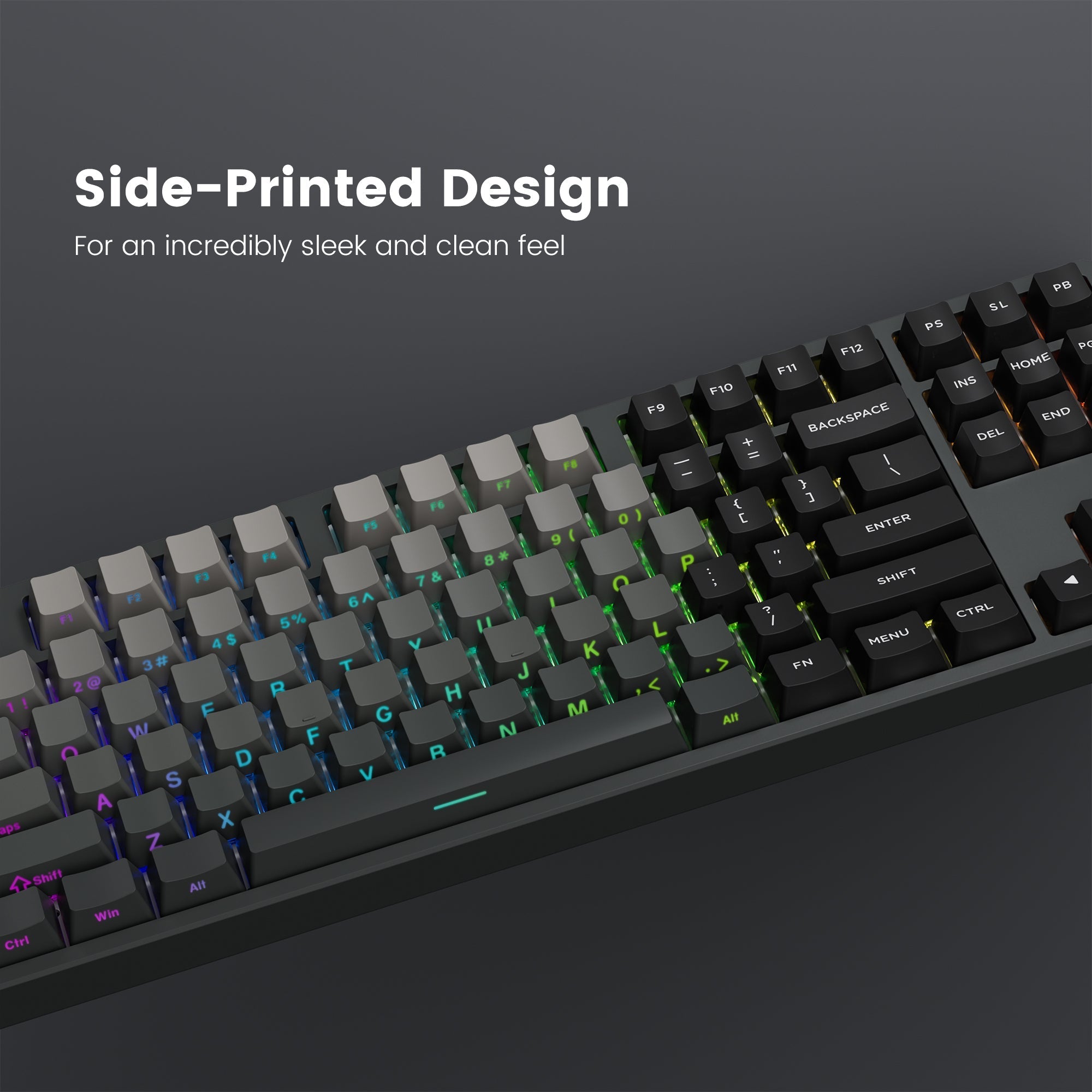 Womier Gradient Series 136 - Key Side - Printed OEM Profile Keycap (6 Colors) - Womier Keyboard