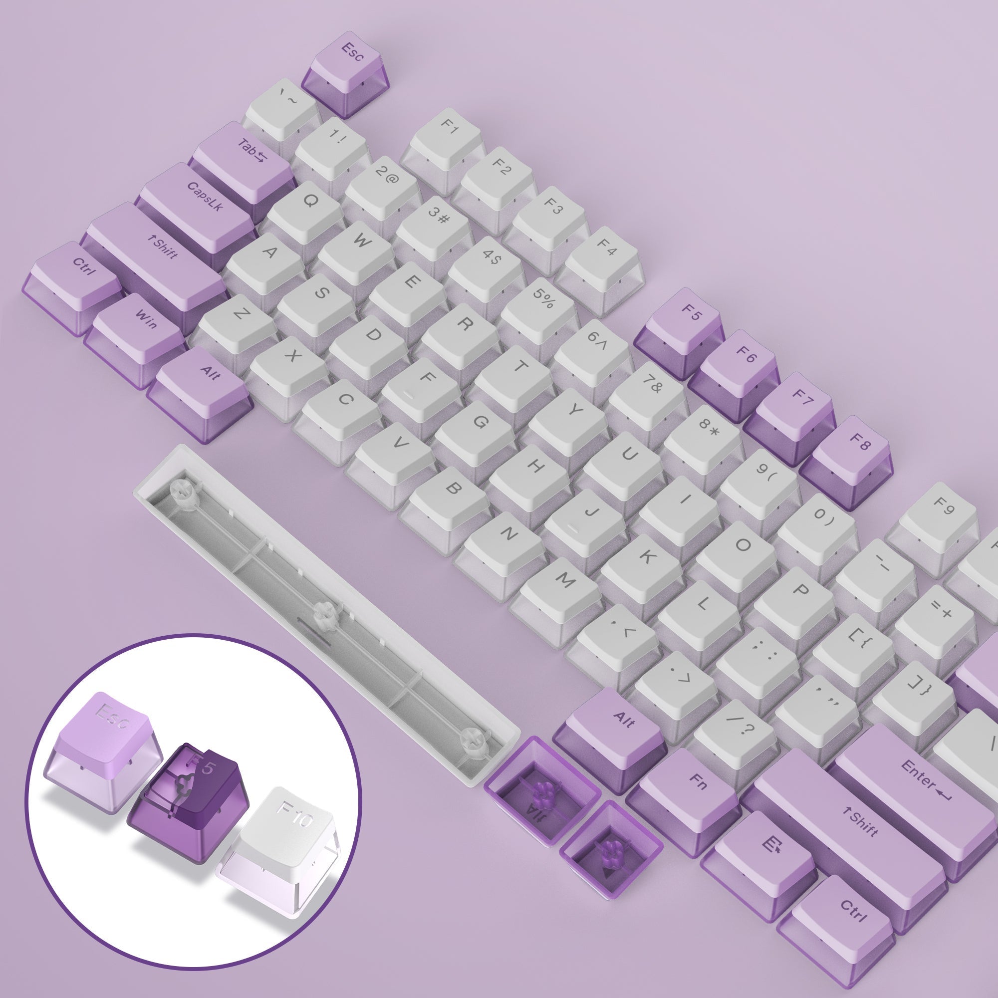 Womier Pudding V2 OEM Profile 165 - Key PBT Keycap - Womier Keyboard